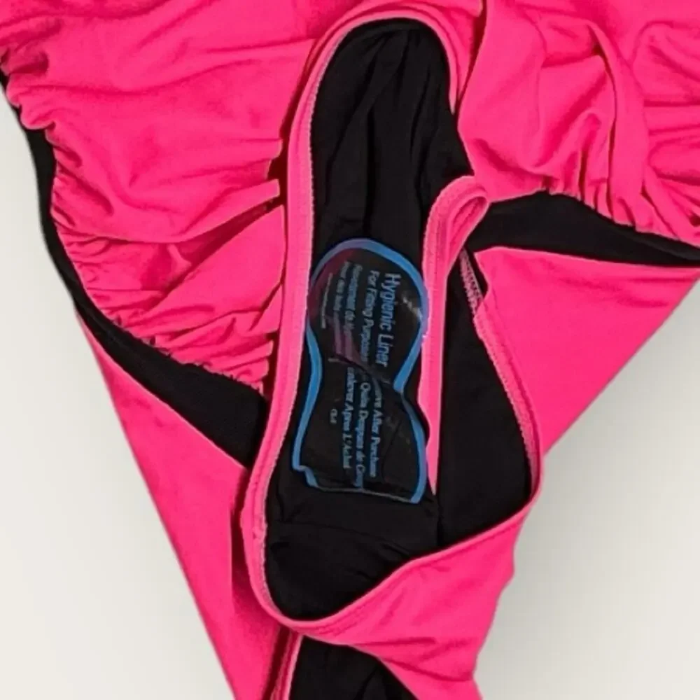 NWT | DKNY |  One-Piece Swimsuit | Hot Pink/Black | Size 6 - Picture 8 of 16